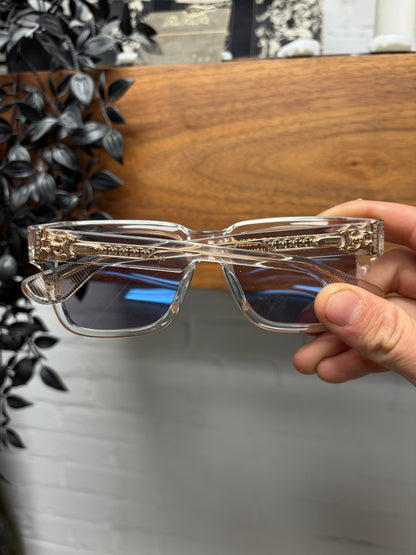 Chrome Hearts ‘Box Officer’ 18K Gold/Translucent Frame Sunglasses