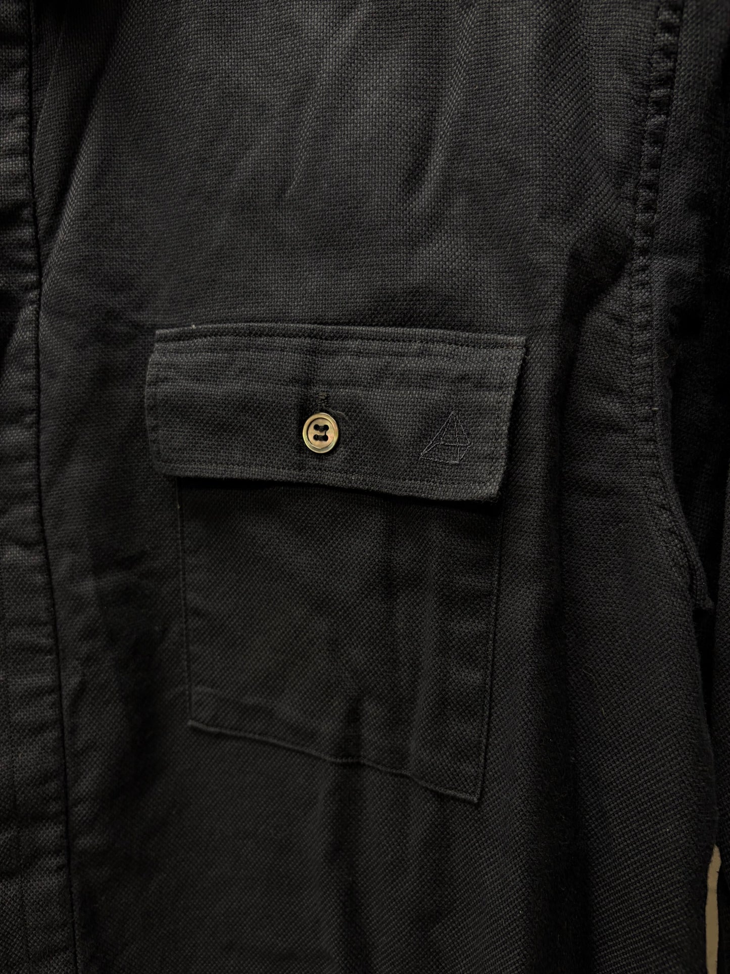 SS2007 Undercover ‘Purple’  Embroidered U Logo Black Button Up Shirt