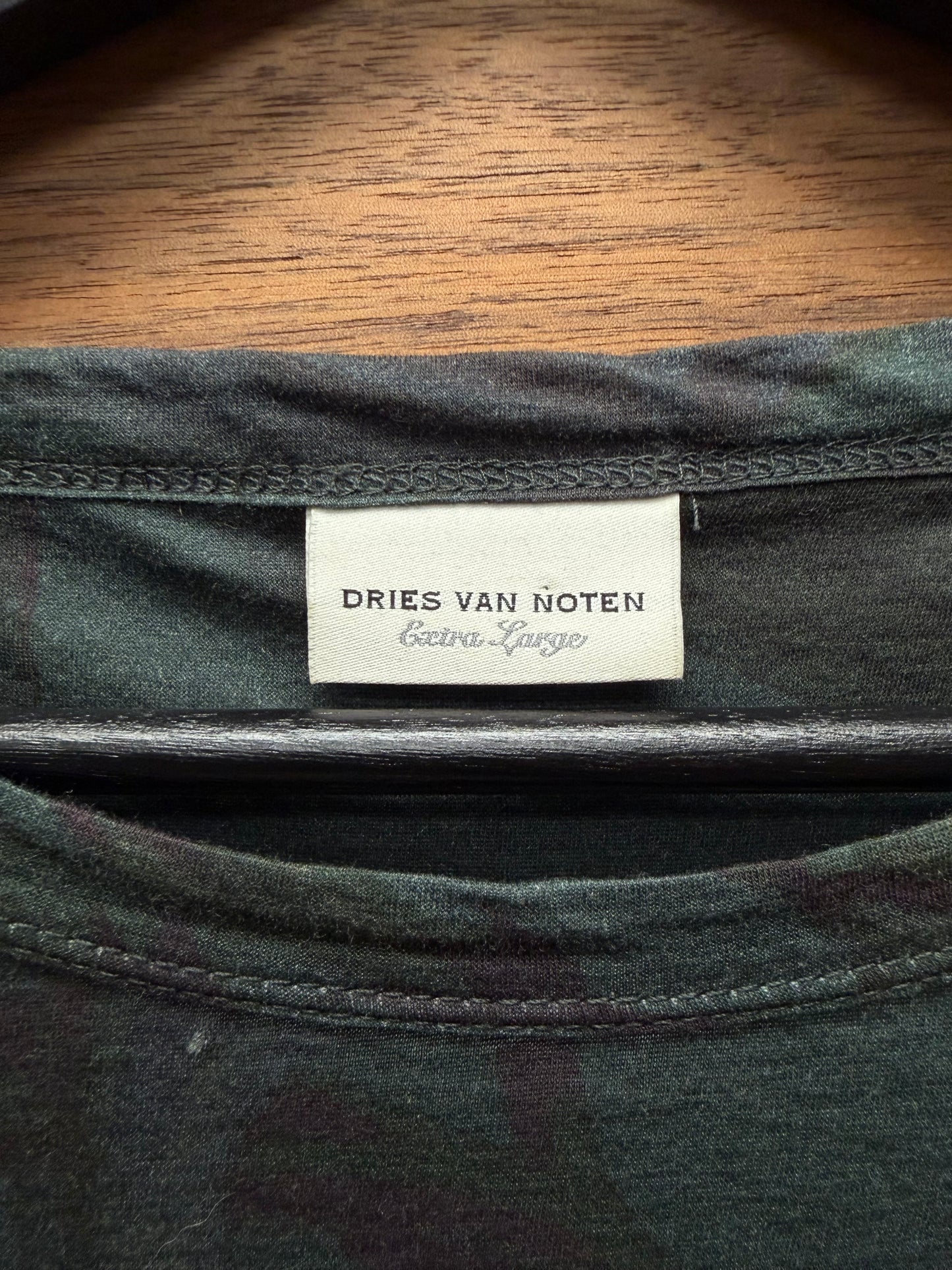 Dries Van Noten ‘Floral Print’ Sea Moss/Purple Patterned Long Sleeve Shirt
