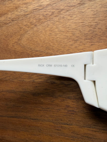 2019 Rick Owens ‘Larry’ Cream White Sunglasses