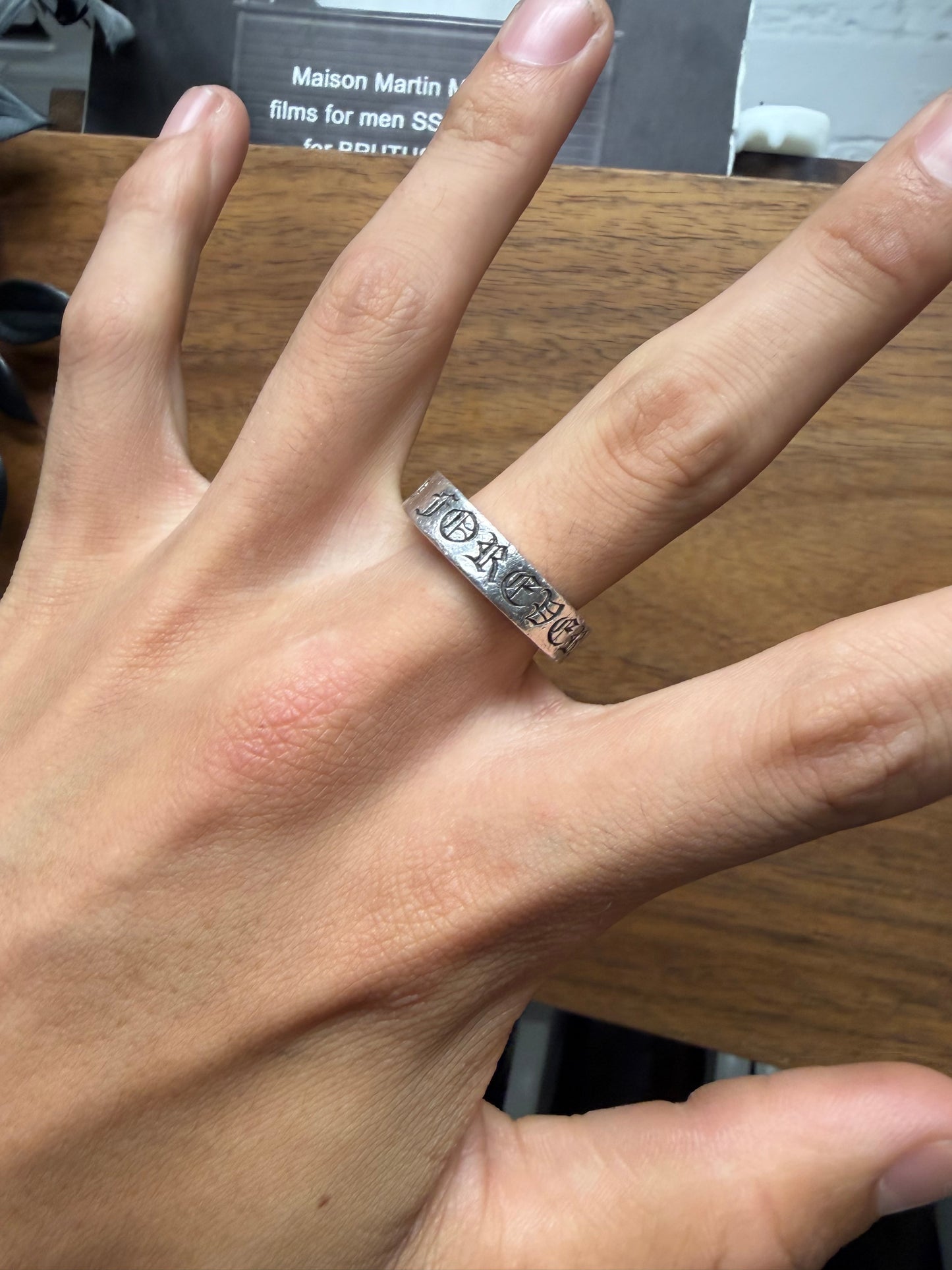 Chrome Hearts ‘Forever’ .925 Silver Spacer Ring