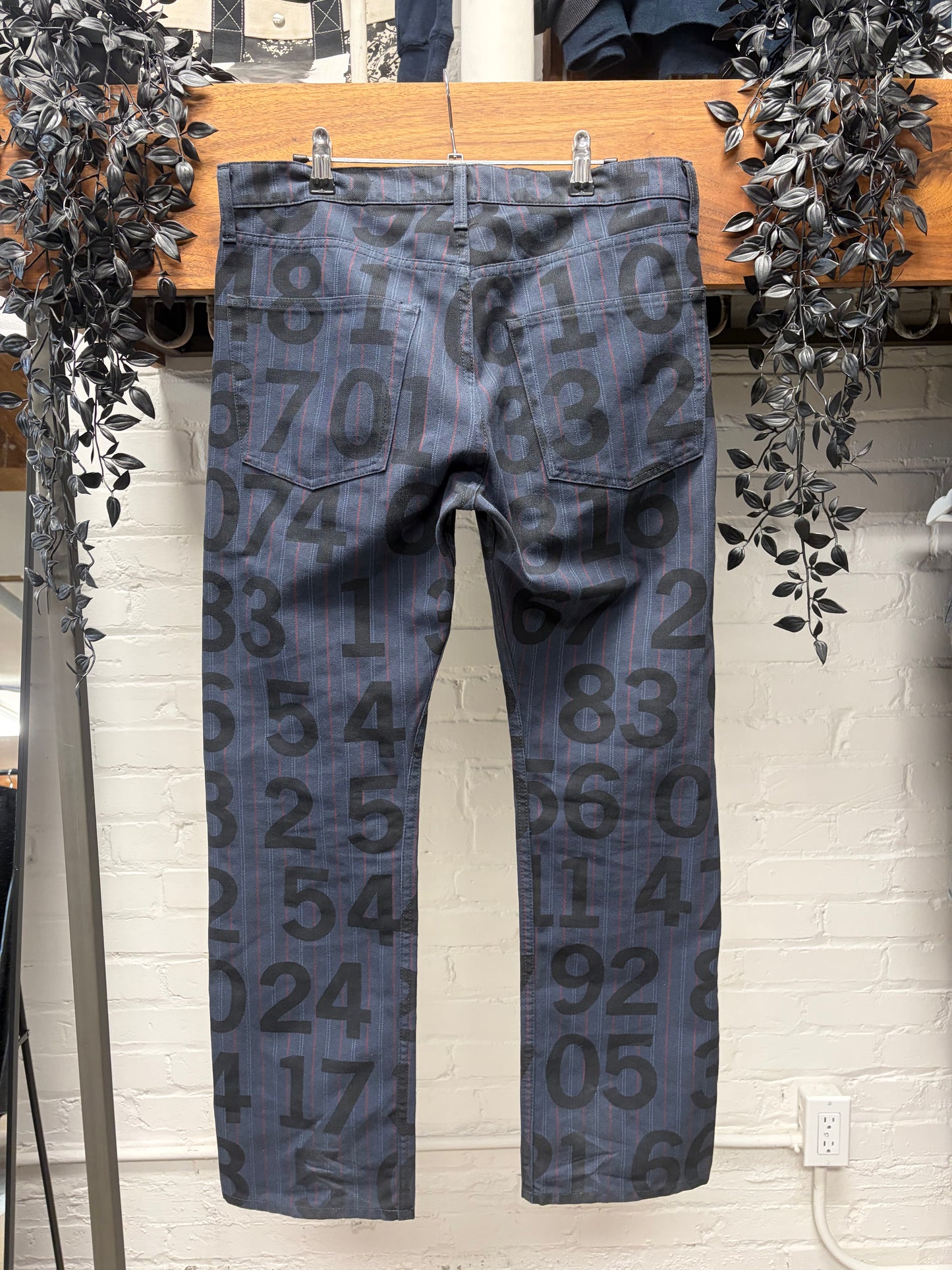 SS2003 Junya Watanabe ‘Numbers’ Plaid Full Print Pants