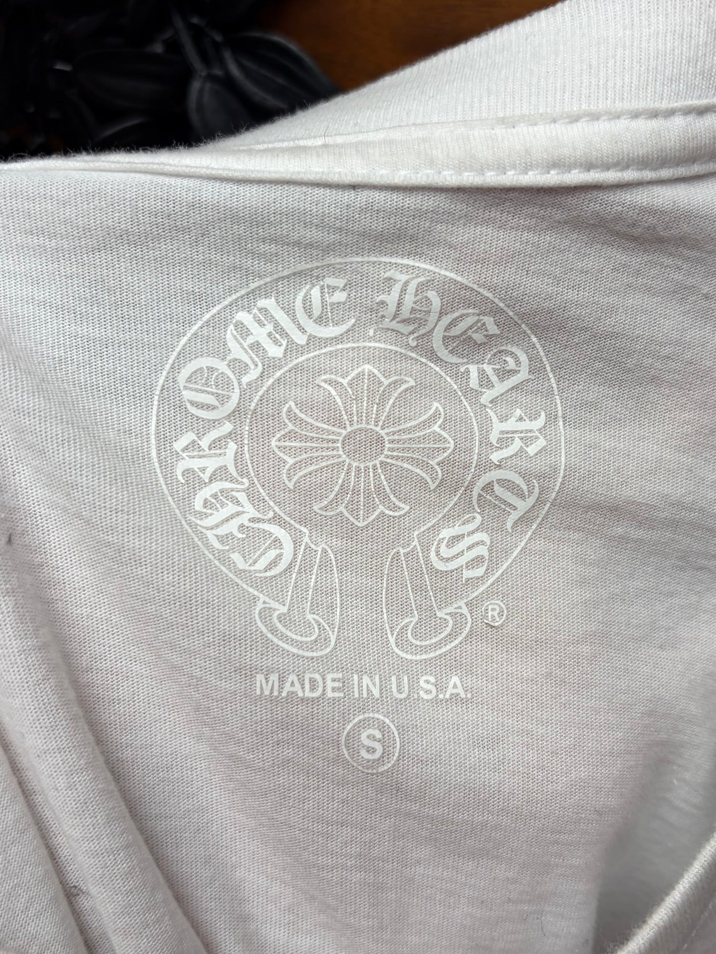 Chrome Hearts ‘Hong Kong’ Store Exclusive Horseshoe White Logo T-Shirt