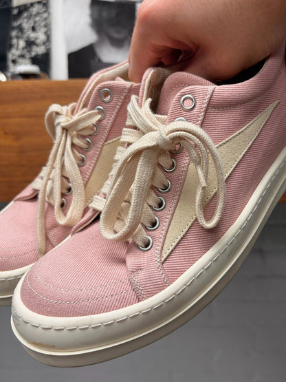 Rick Owens ‘Vans’ Pink/Milk Canvas Low Top Sneakers