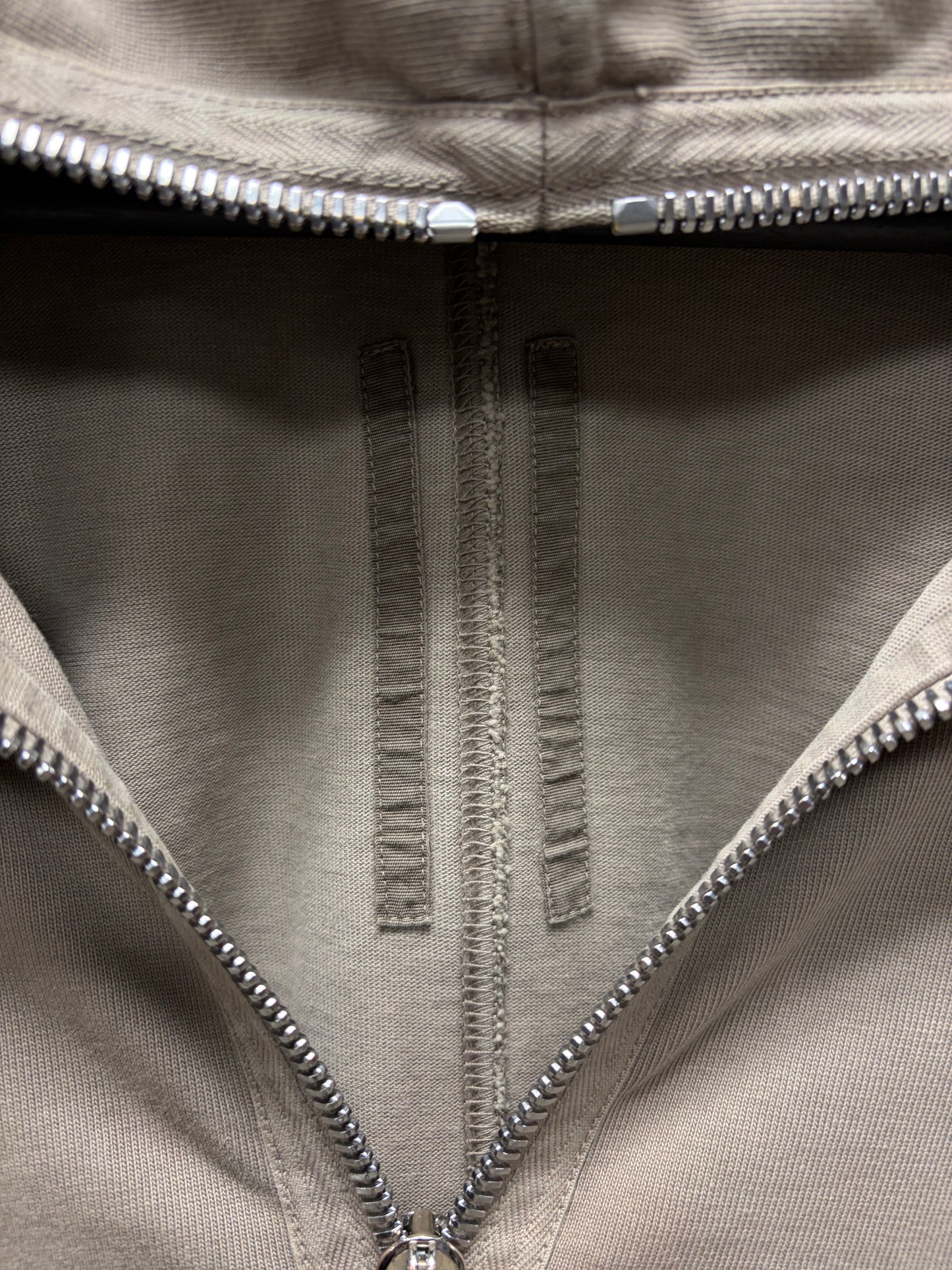 Rick Owens ‘Gimp’ Dust Brown Full-Zip Up Hoodie