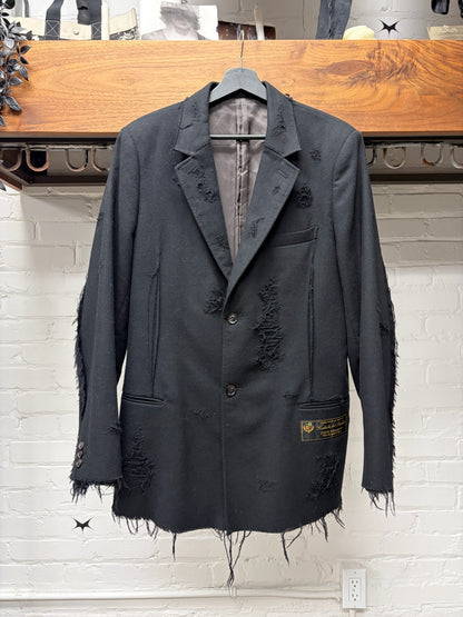 Doublet 1/79 Damaged Wool Distressed Blazer