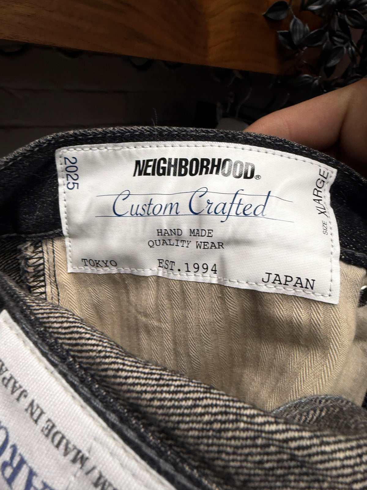 2025 Neighbourhood ‘252 DP-WIDE’ Washed Black Selvedge Denim