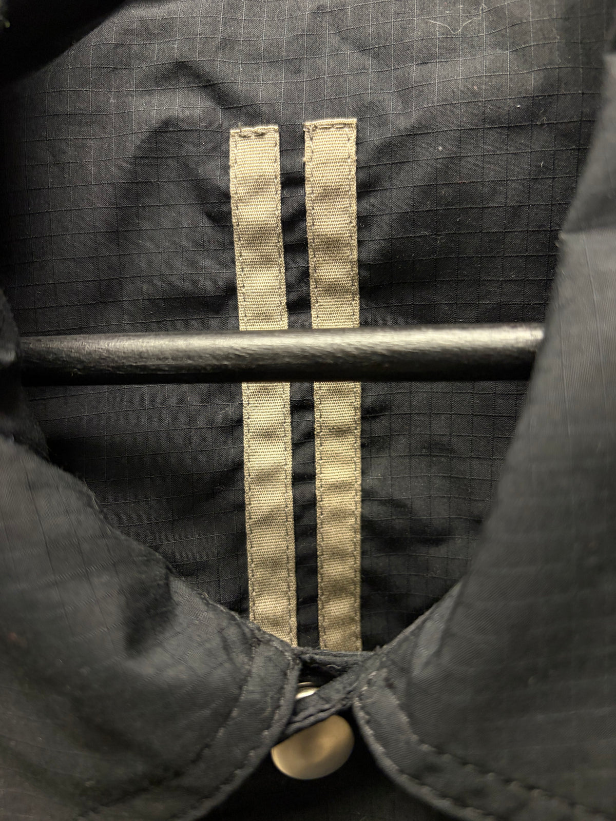 Rick Owens DRKSHDW Black Ripstop Button Snap ‘Coaches’ Jacket