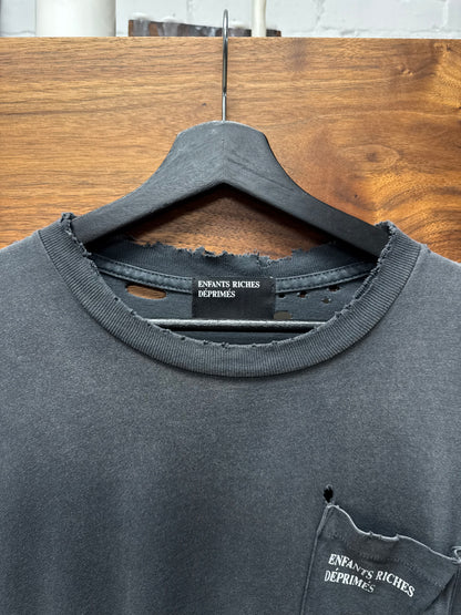Enfants Riches Deprimes Pocket Logo Distressed T-Shirt