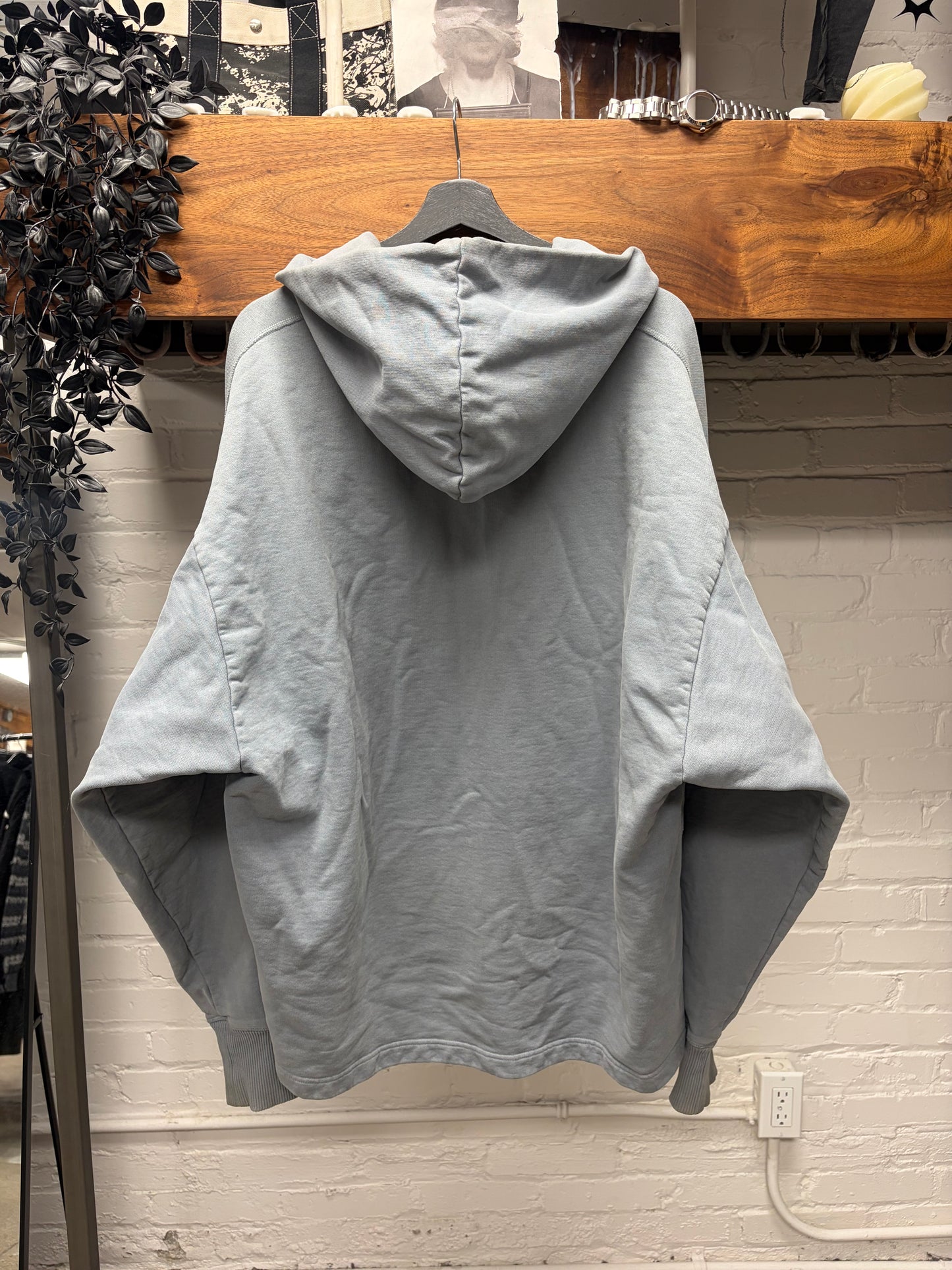 Acne Studios Heavyweight Organic Cotton Blue Logo Hoodie