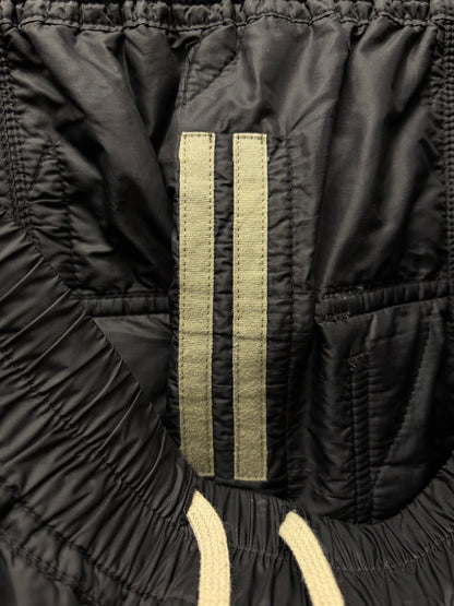 Rick Owens Mainline ‘Pod’ Drop Crotch Black Nylon Drawstring Pants