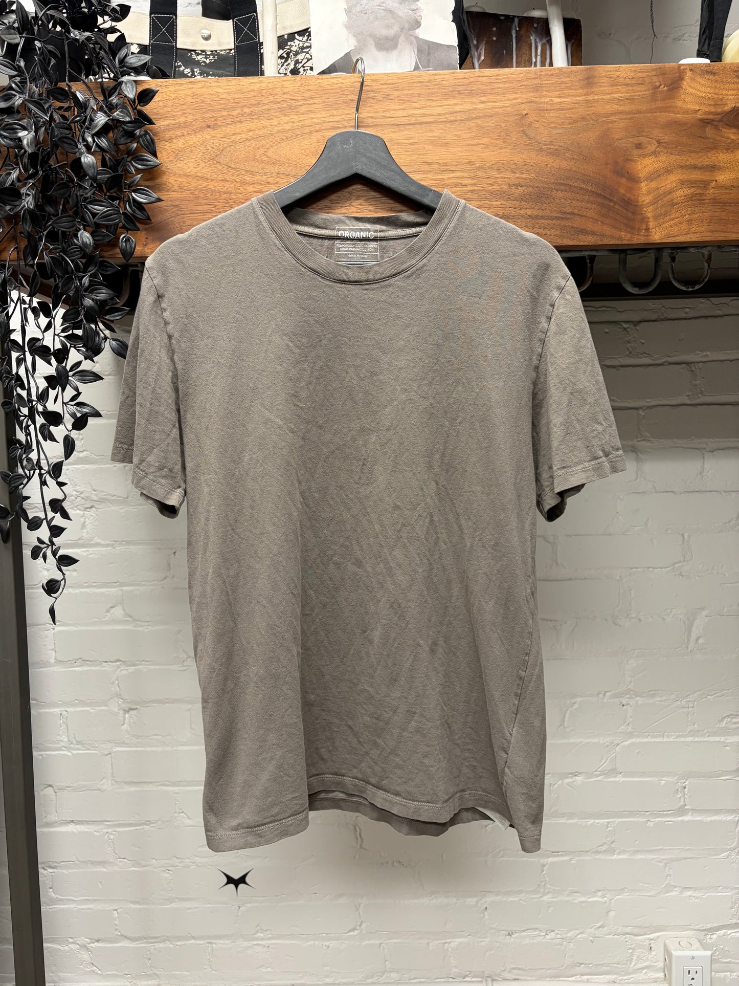 2022 Maison Margiela Dust Brown Organic Cotton Basic T-Shirt