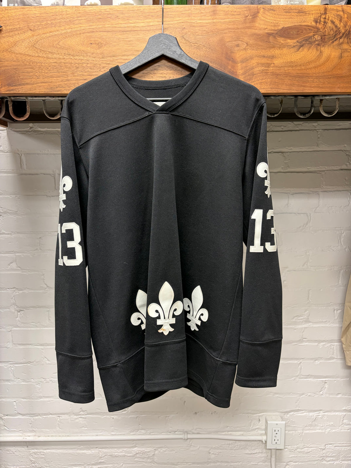 AW2013 Supreme ‘Fleur de Lis’ Black/White Hockey Jersey