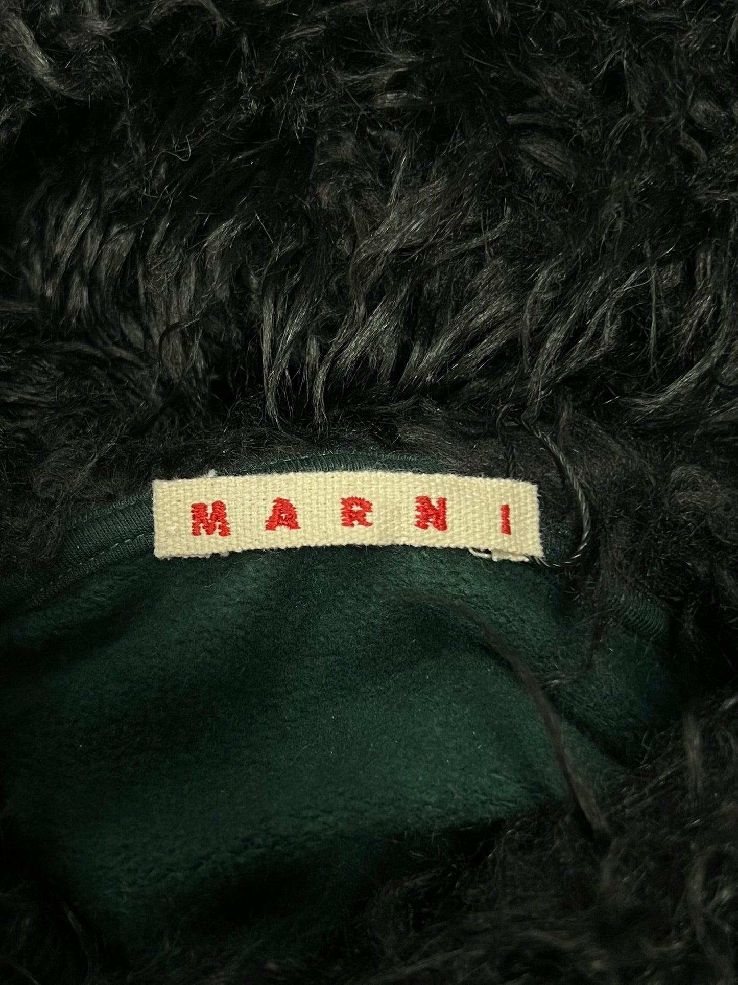Marni Fuzzy Hood Green Hoodie