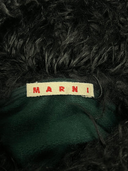 Marni Fuzzy Hood Green Hoodie