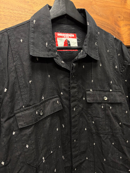 2000s Undercover ‘Star Embroidered’ Black/White Work Shirt