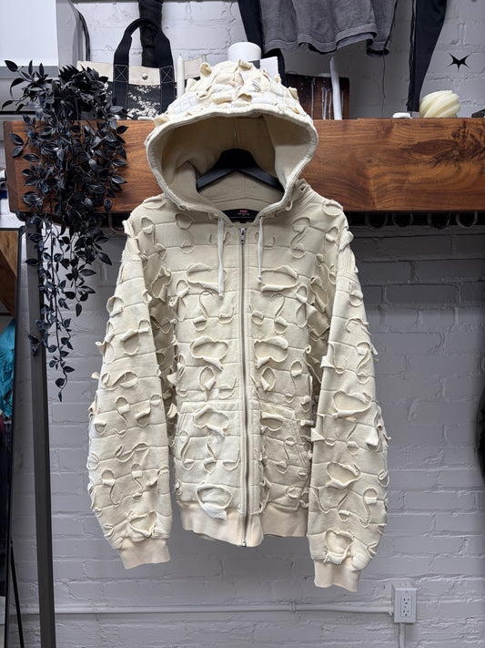 AW2022 Supreme x Griffin ‘Slash Distressed’ Zip-Up Hoodie
