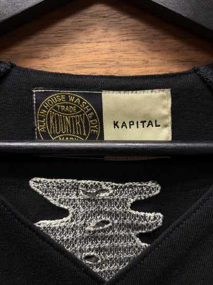 Kapital Kountry ‘16/-‘ Dense Black Bone Baseball Jersey