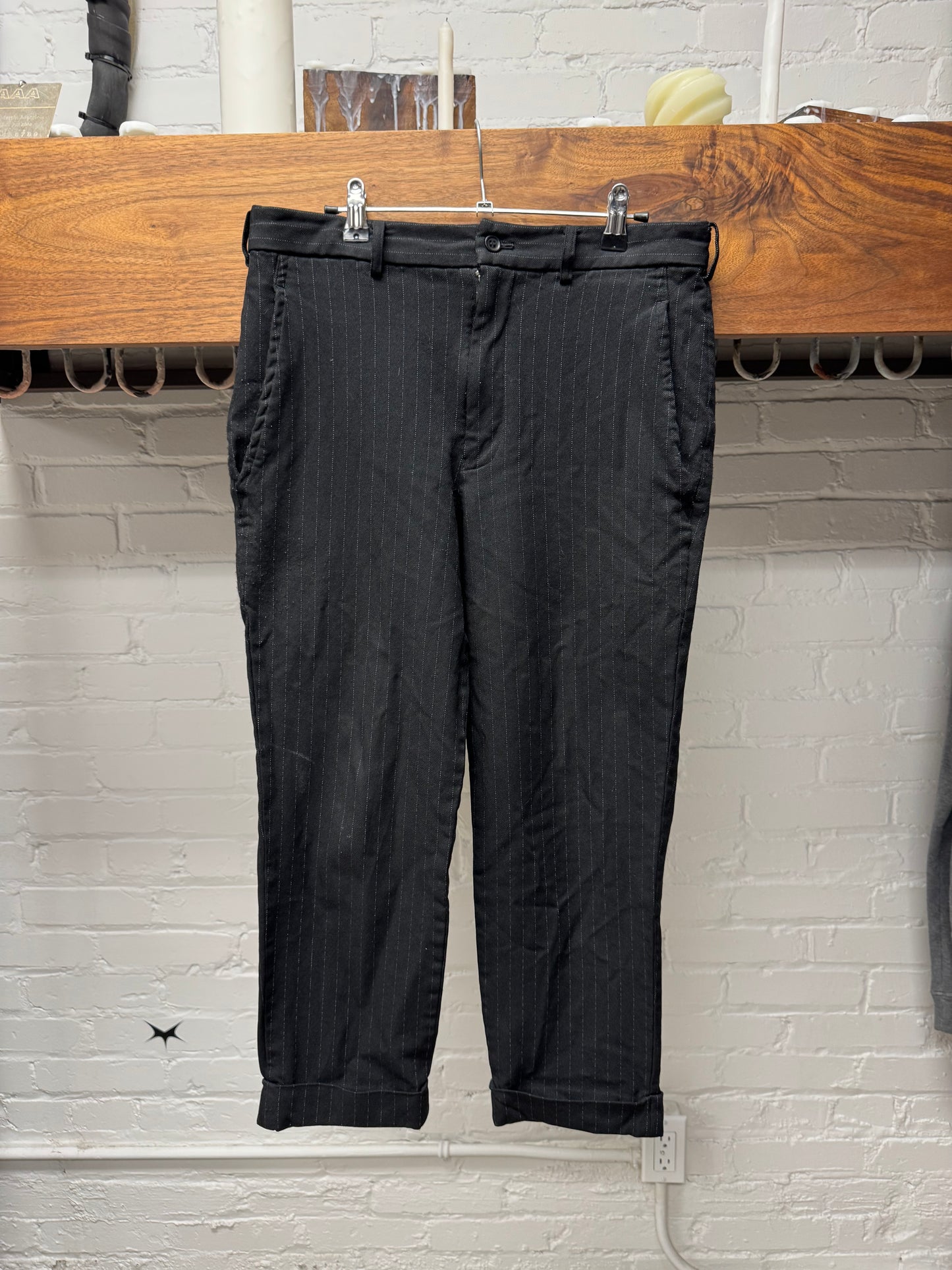 Comme Des Garçons BLACK 3/4 Length Pinstripe Pants