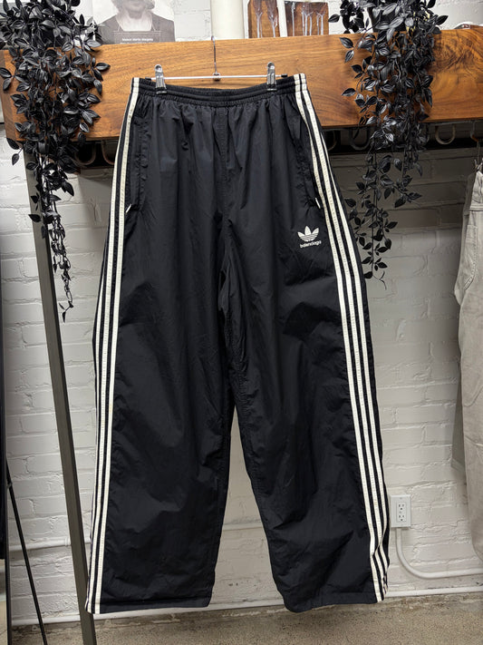 SS2023 Balenciaga x Adidas ‘3 Stripes’ Wide Leg Black/White Track Pants