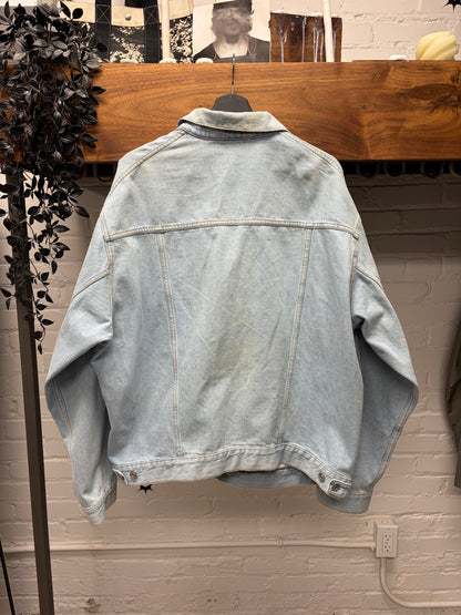 2017 Balenciaga Light Washed Blue Denim Trucker Jacket