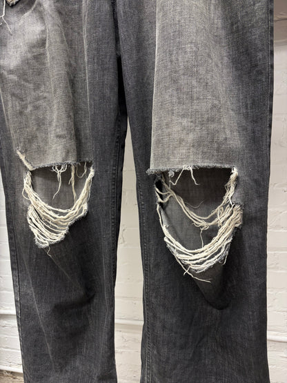 SS2022 Balenciaga ‘Destroy’ Skater Relaxed Fit Washed Grey Denim