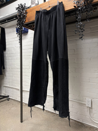AW2023 Balenciaga ‘Mudshow’ Hybrid Wide Leg Black Sweatpants/Denim