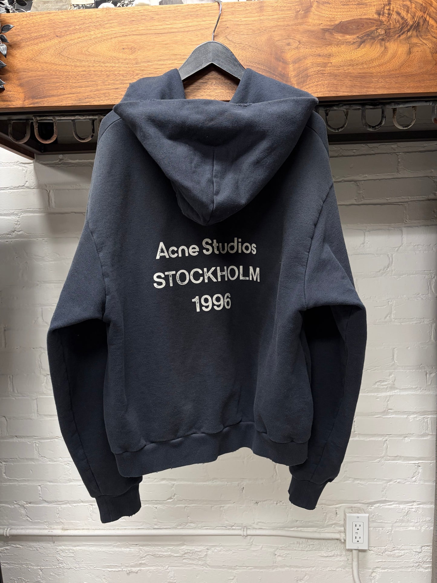 Acne Studios ‘1996 Stockholm Logo’ Black Pullover Hoodie