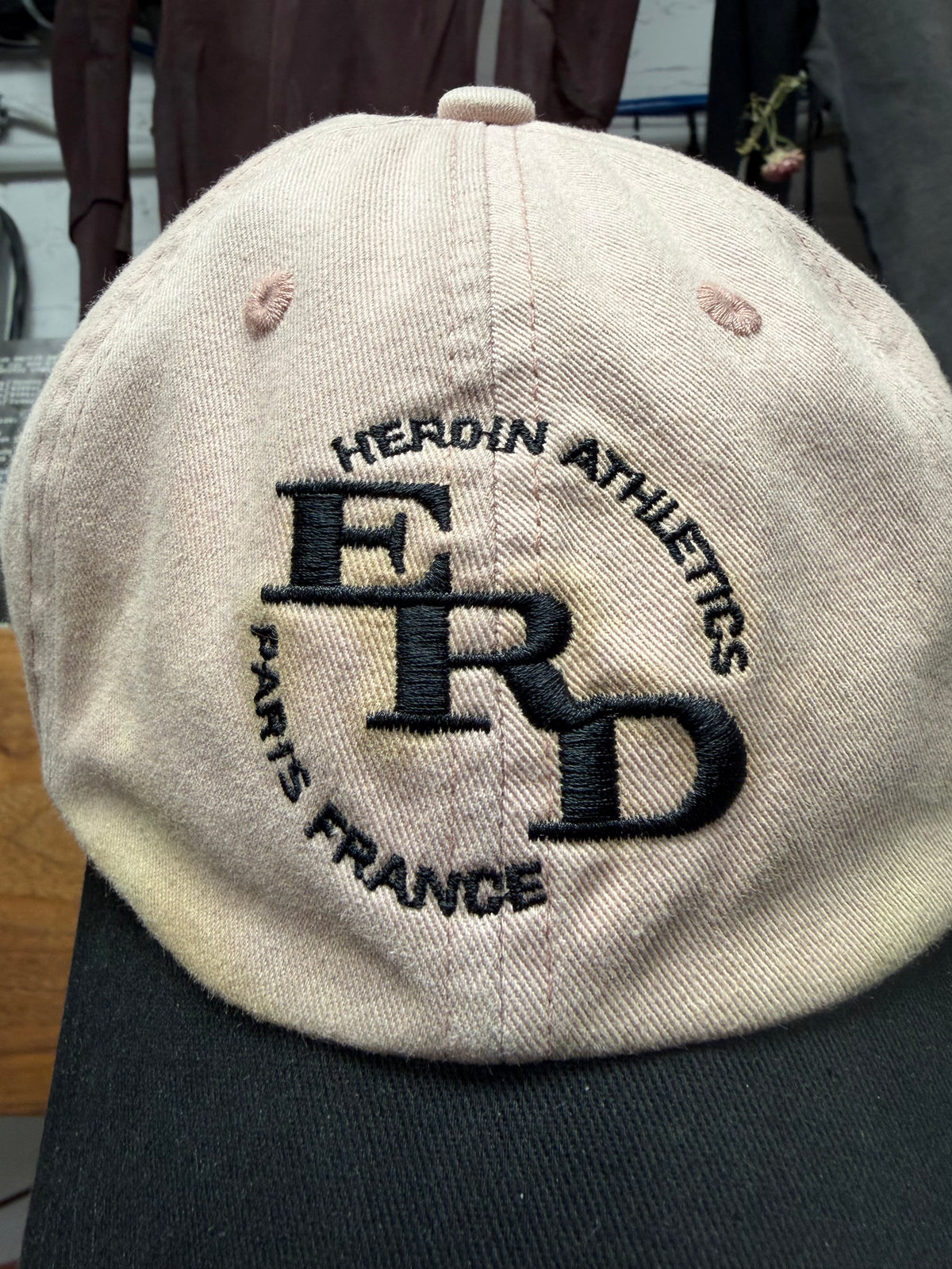 SS2024 Enfants Riches Deprimes ‘Heroin Athletics’ Embroidered Baseball Cap with Leather Strap