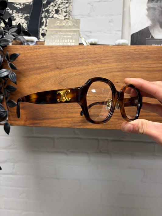 Celine ‘CL50134F’ Tortoiseshell Brown Rounded Optical Glasses