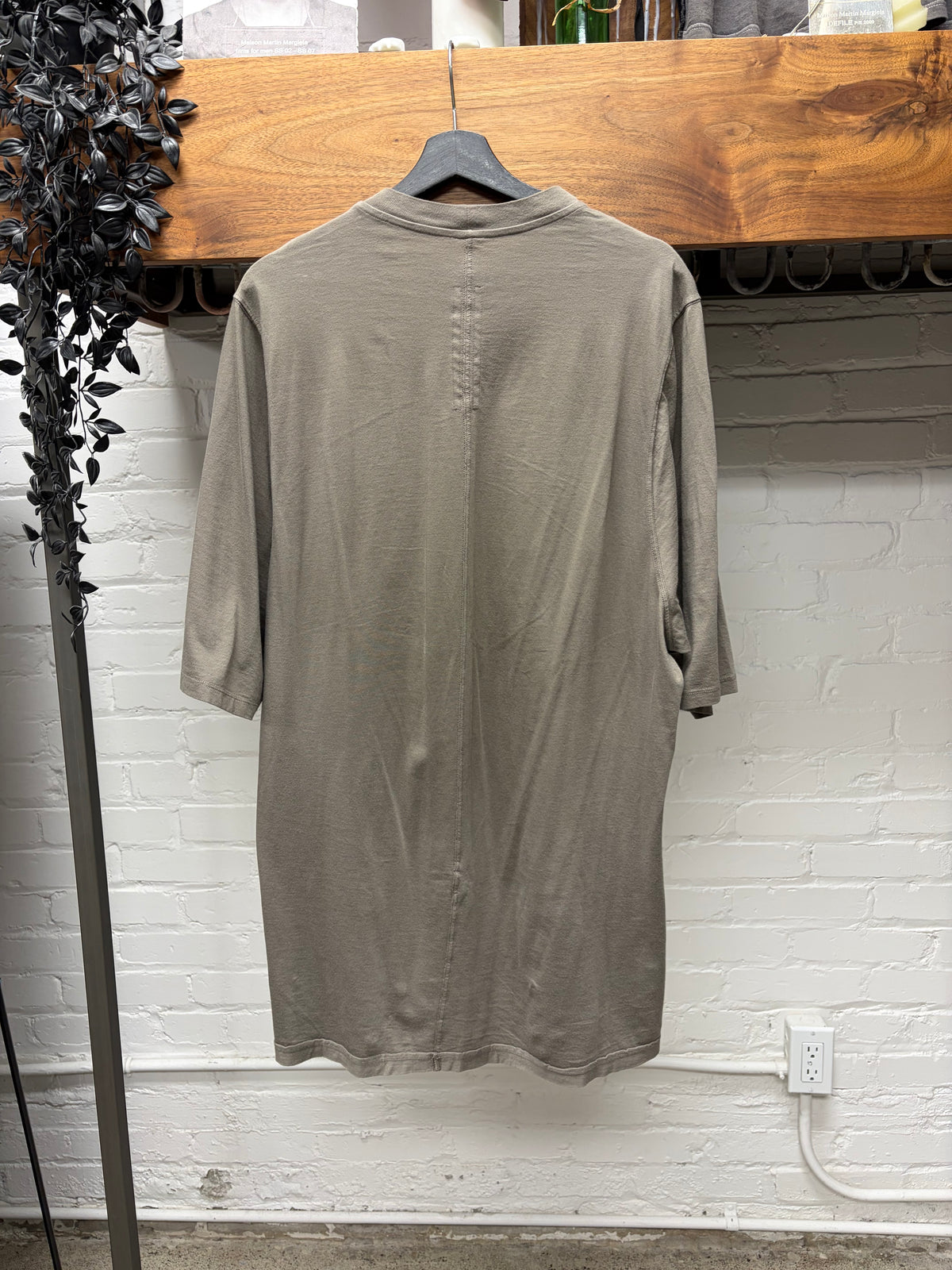 Rick Owens ‘Level’ Dust Brown Oversized Cotton T-Shirt