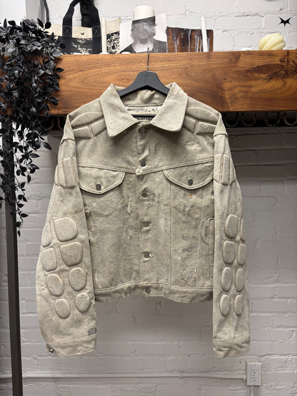 Satoshi Nakamoto x Sicko Ivory Military Canvas Denim Jacket