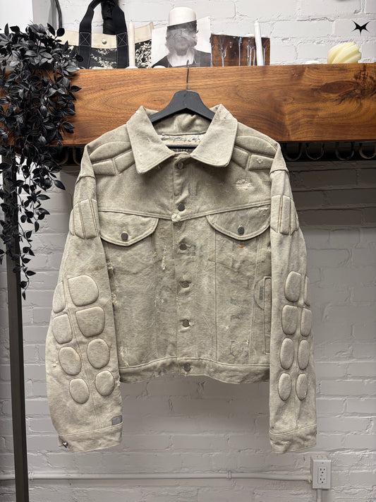 Satoshi Nakamoto x Sicko Ivory Military Canvas Denim Jacket