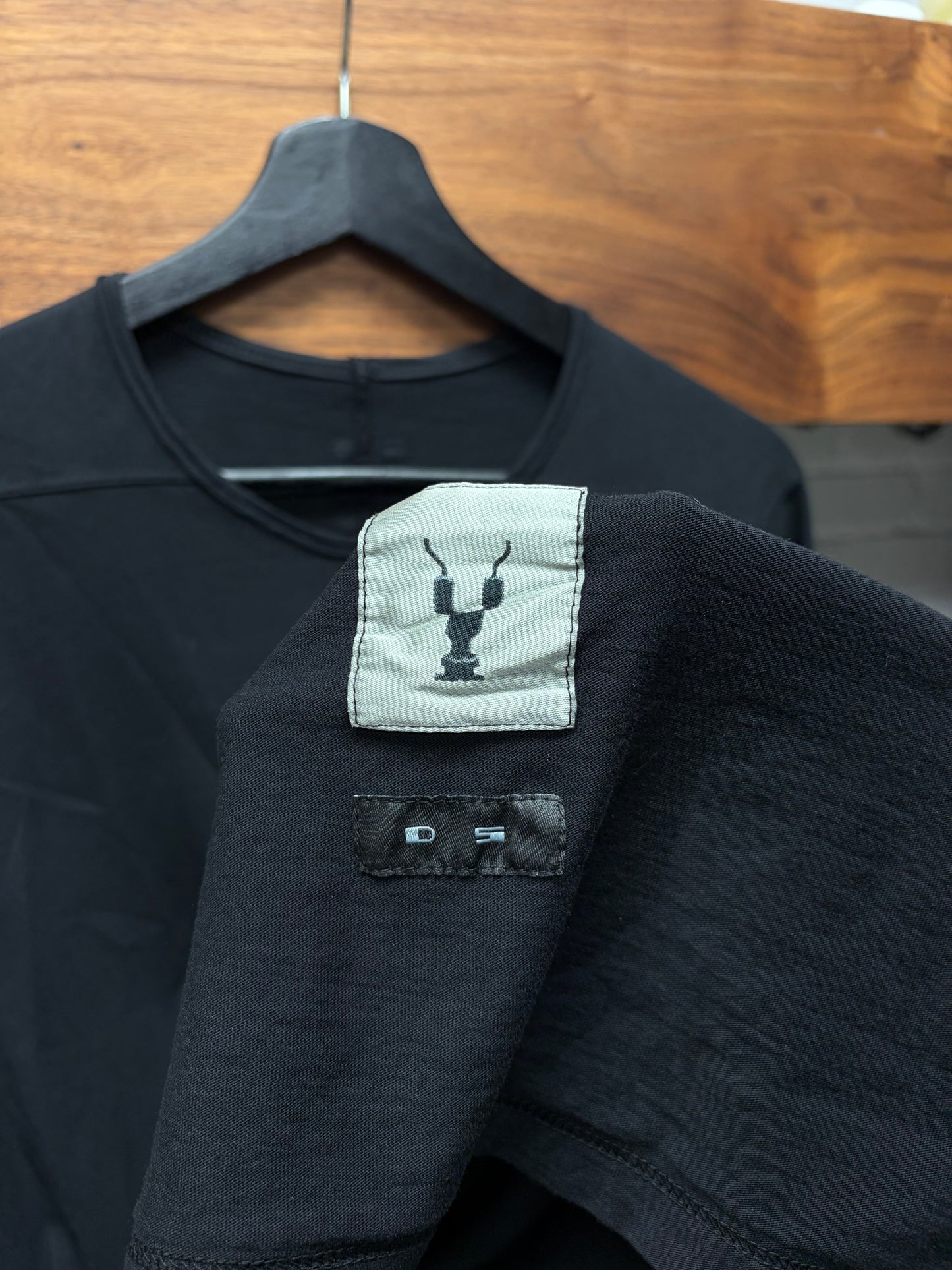 Rick Owens DKRSHDW ‘Level’ Black Jersey Cotton T-Shirt