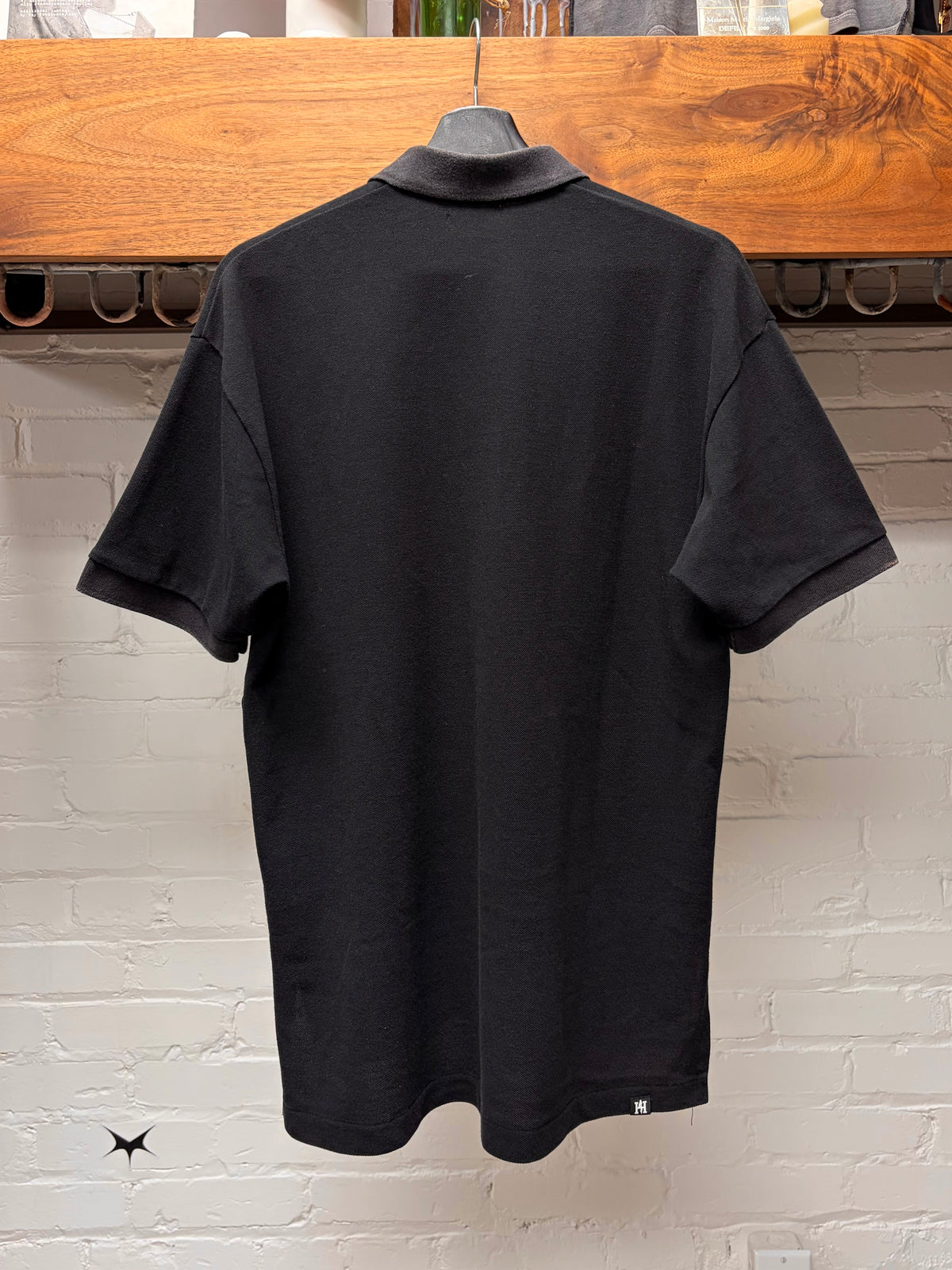 Hysteric Glamour Faded Black Bleach Distressed Polo