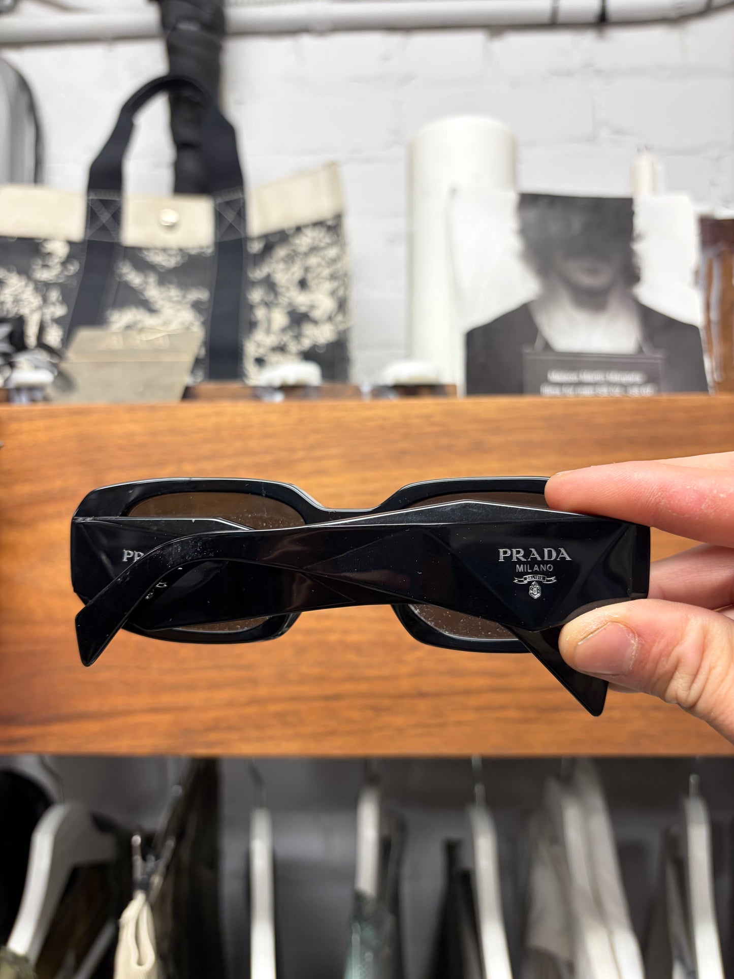 Prada ‘PR17 WS’ Matte Black Tinted Sunglasses
