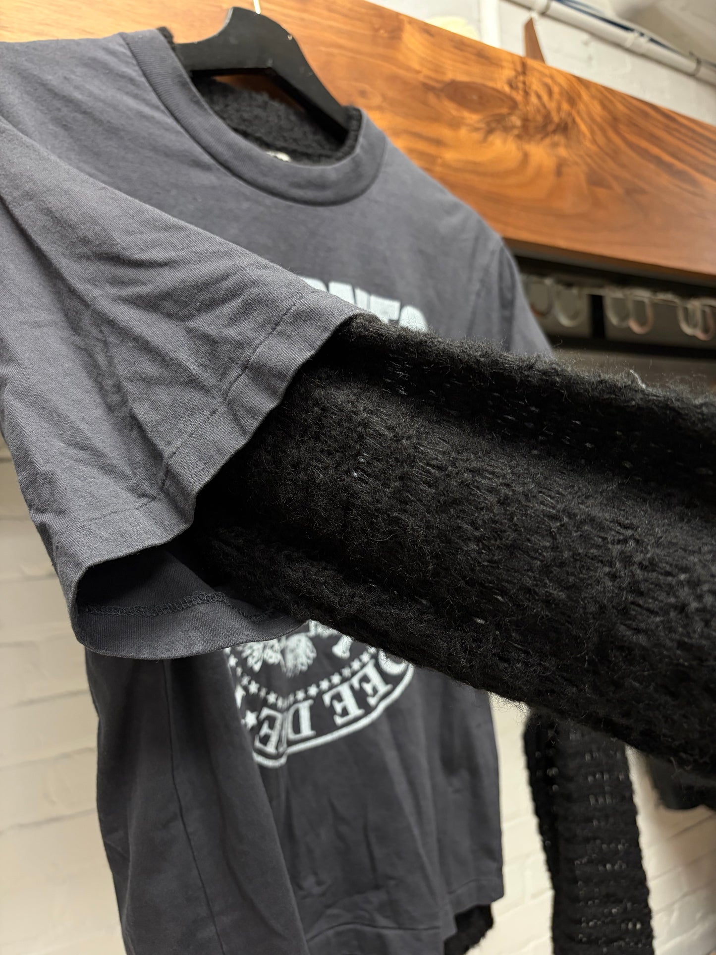 AW2023 Undercover ‘The Ramones’ Reversible Layered Knit Long Sleeve Shirt