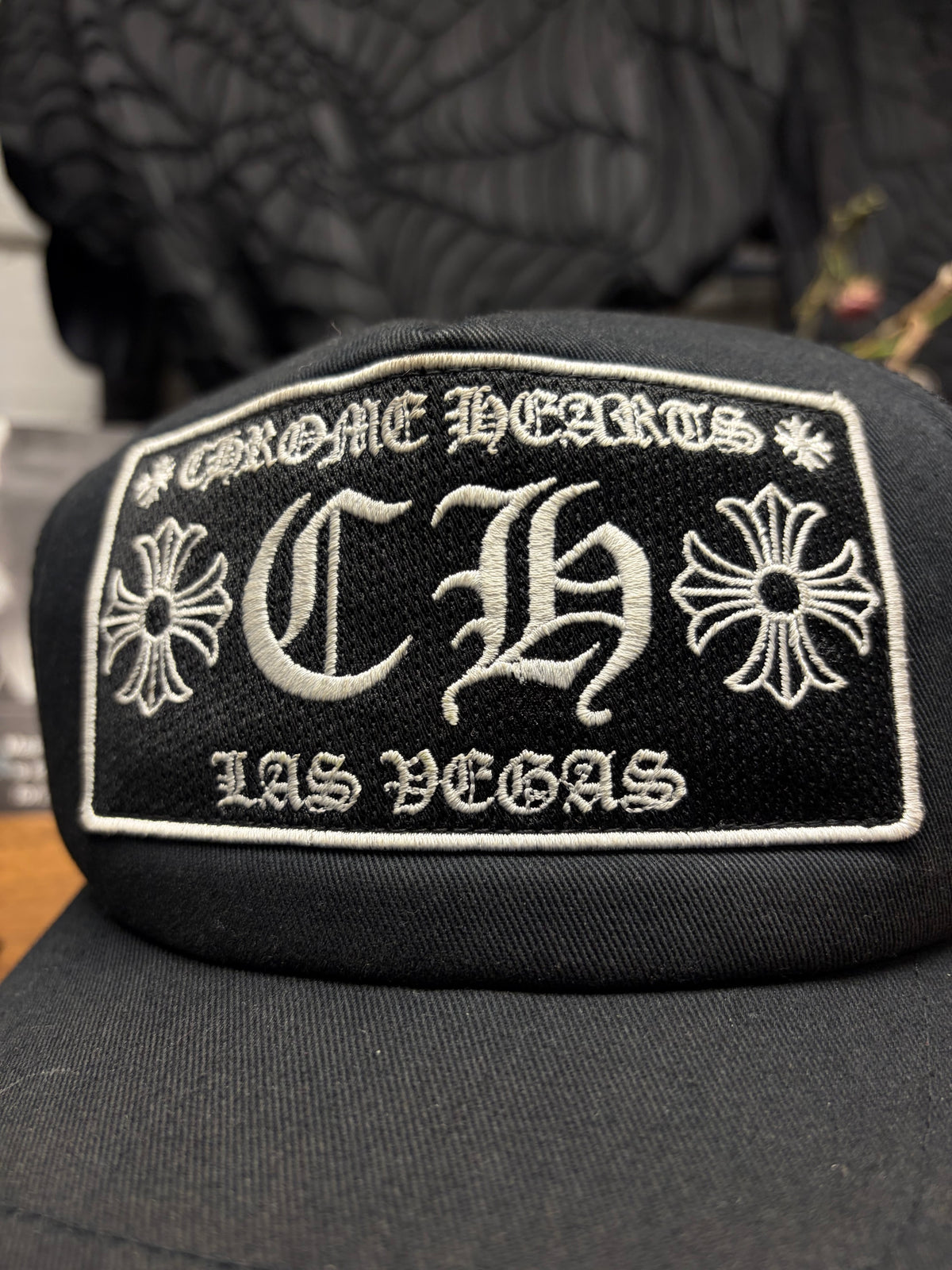 Chrome Hearts ‘Las Vegas’ Store Exclusive Black Trucker Hat