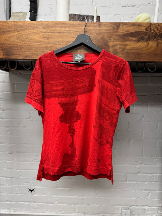 Vivienne Westwood ‘Orb Logo’ Red Graphic T-Shirt