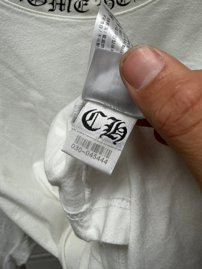 Chrome Hearts ‘Scroll Neck’ White Long Sleeve T-Shirt