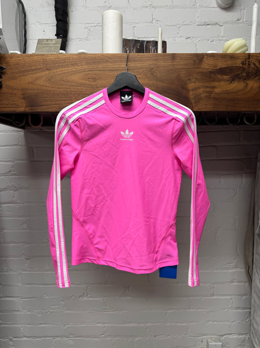 Balenciaga x Adidas Pink Athletic Long Sleeve Shirt