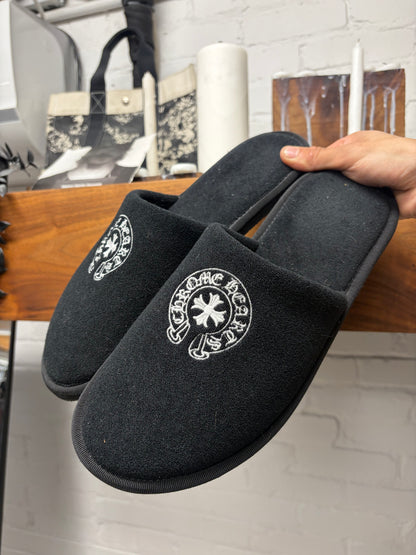 Chrome Hearts Black Horseshoe Logo ‘Hotel Slippers’