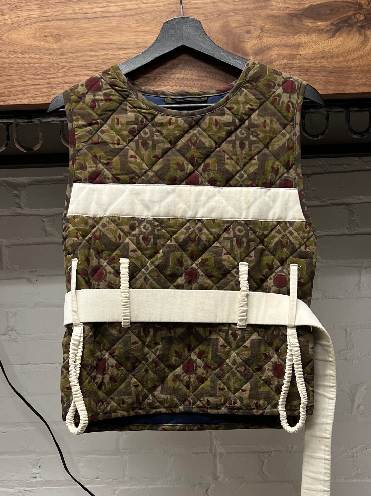 AW2017 Craig Green Floral Patterned White Harness Vest