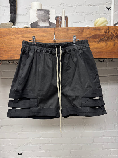 SS2022 Rick Owens ‘Fogachine’ Black ‘Spartan’ Boxing Shorts