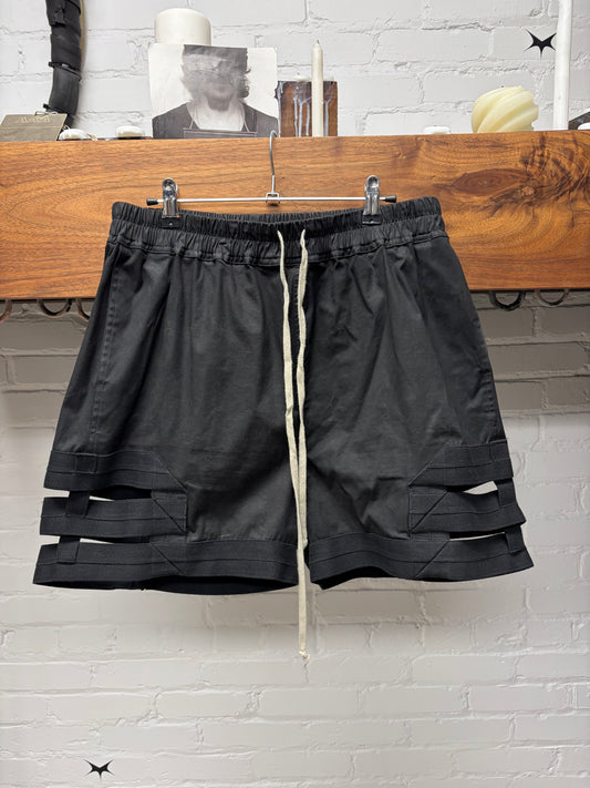 SS2022 Rick Owens ‘Fogachine’ Black ‘Spartan’ Boxing Shorts