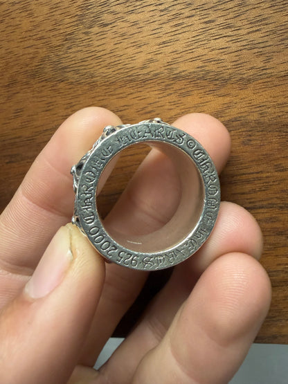 Chrome Hearts ‘Spinner’ Plus Cross 925 Silver Ring