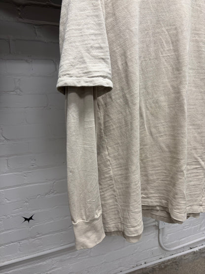Rick Owens ‘Hustler’ Pearl Double Layered Long Sleeve Shirt