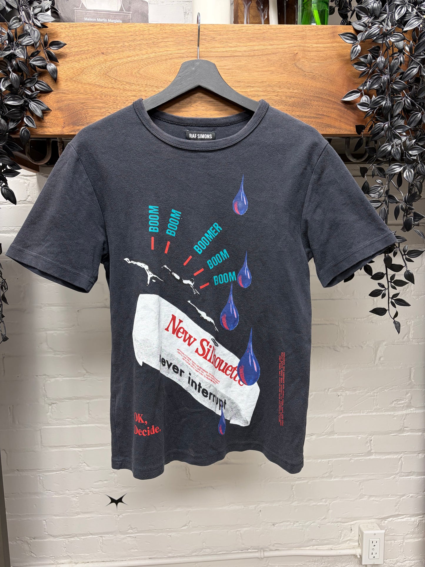 SS2014 Raf Simons ‘New Silhouette’ Faded Black Graphic T-Shirt