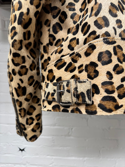 Tiger Of Sweden ‘Pony-Hair’ Leopard Pattern Zip-Up Jacket
