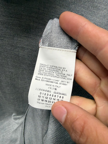 2011 Maison Margiela Ribbed Grey ‘Thumbhole’ Turtleneck Sweater